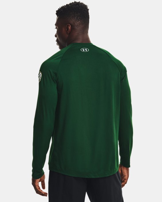 Men's UA Tech™ Collegiate Sideline Long Sleeve, Green, pdpMainDesktop image number 1